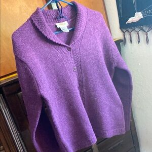 100% wool Cozy Purple Women's Sweater